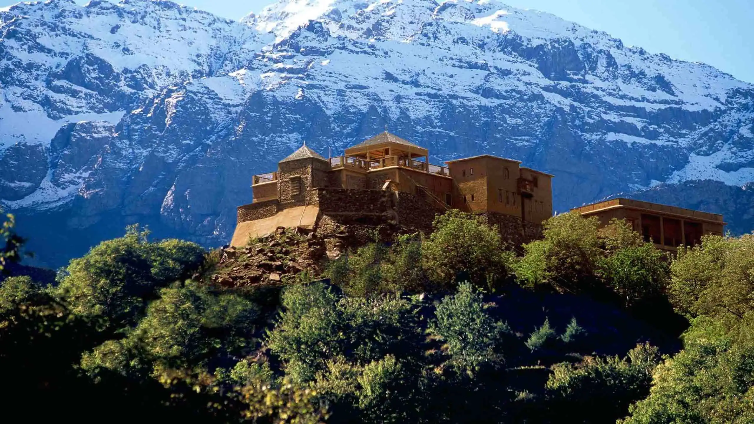 High Atlas Mountain trail near Imlil Morocco